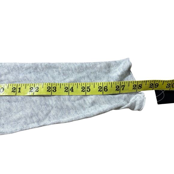 Blanc Noir Sweater Women’s Large Gray Yolo Drape Front Cardigan Open NEW - Picture 4 of 7